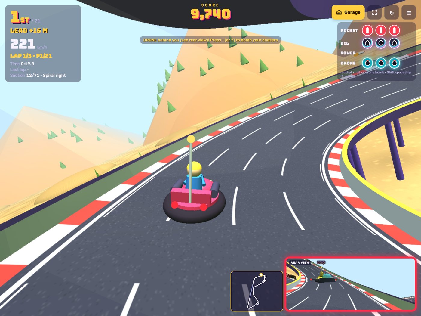 Bumper Coaster — Desert curve