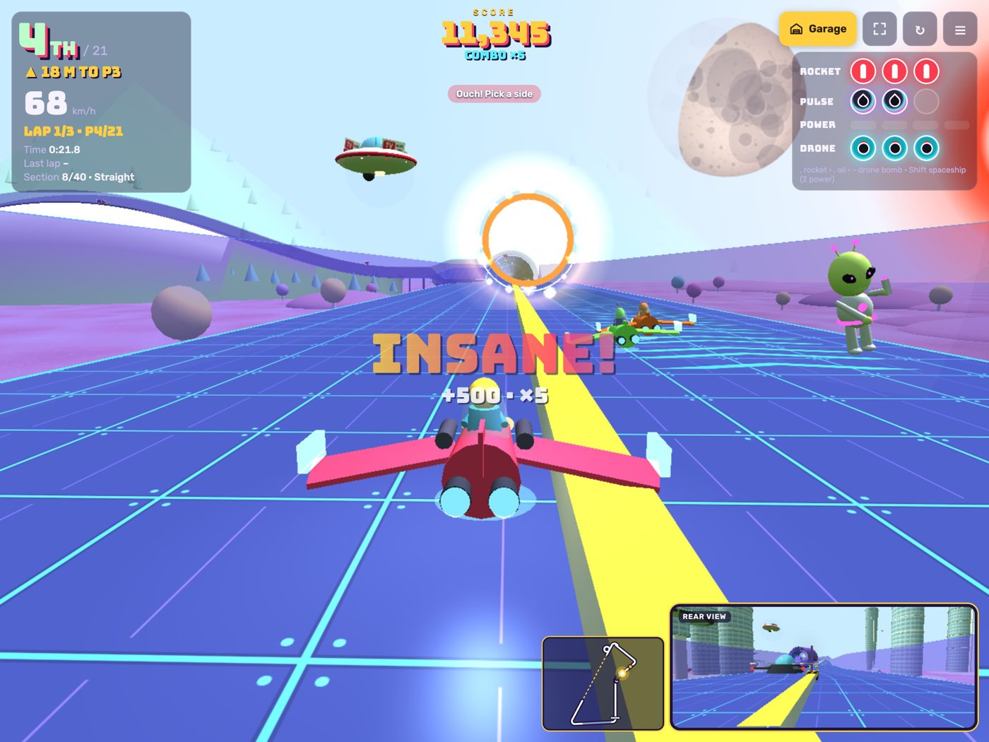 Bumper Coaster — Future mode: warp portal