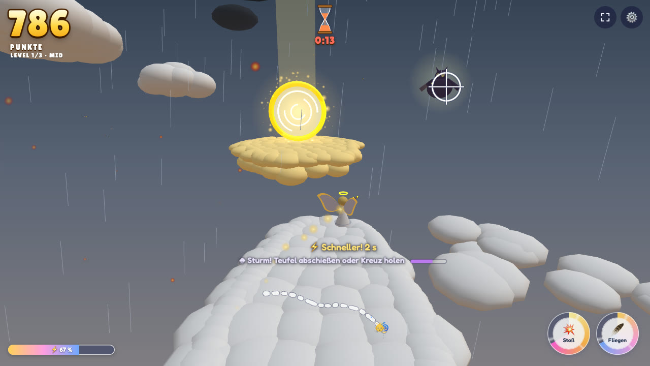 Guardian Angel Run — Lichtsäule im Gewitter